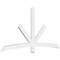 Ekena Millwork Alberta Architectural Grade PVC Gable Bracket, 84"W x 42"H x 2"D x 4"F, 12/12 Pitch GBP084X42X0204ALB00 - alternate 1
